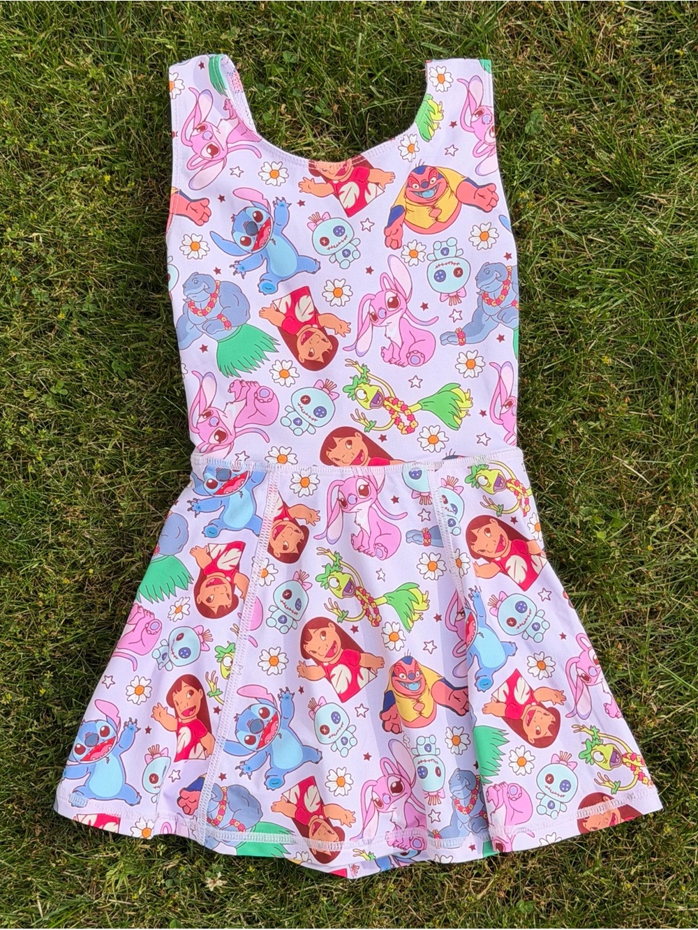 Kingdoms & Co Disney Lilo & Stitch Athletic Twirl Dress Girls Size 3/4 Rare